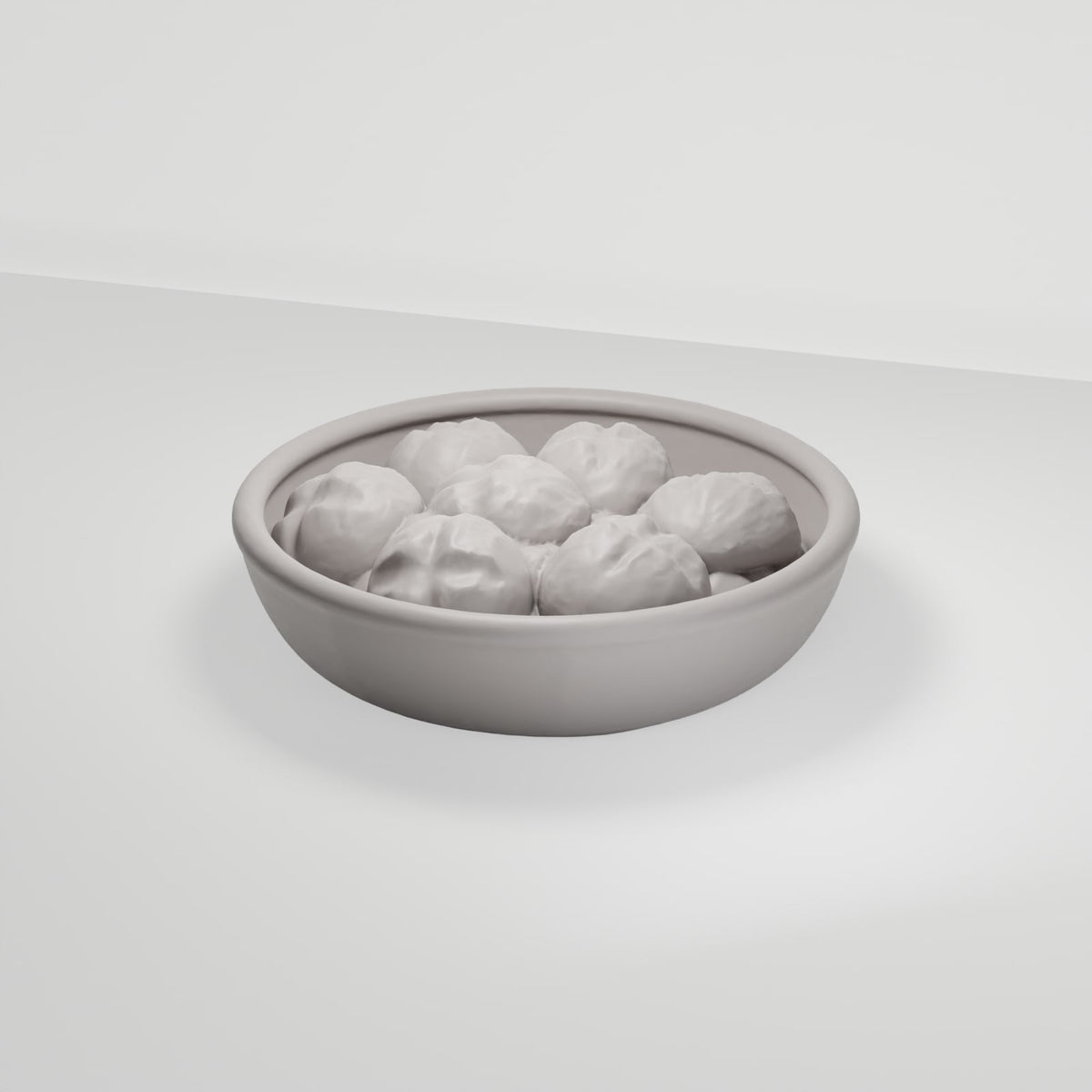 Diorama Modellbau Produktfoto 2: Diorama Küche & Tafel: Keramikschale mit Brot (Ref. 203D)