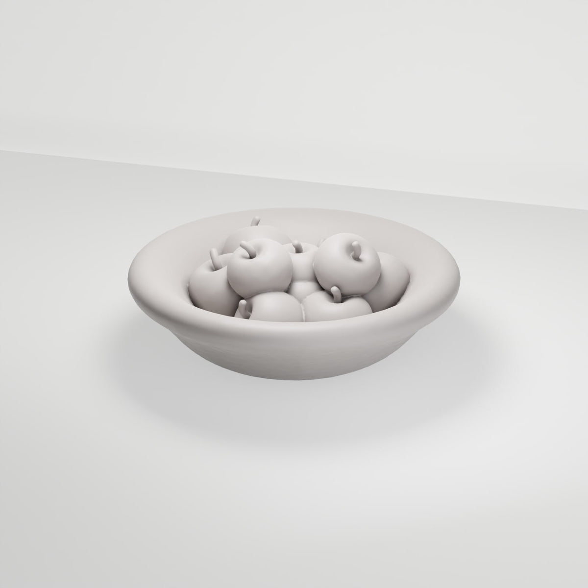 Diorama Modellbau Produktfoto 2: Diorama Küche & Tafel: Obstschale mit Äpfeln (Ref. 204D)