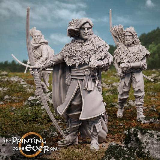 Produktfoto Tabletop 28mm The Printing Goes Ever On (TPGEO)  0: Anführer der Waldläufer des Nordens: Ranger aus dem Waldland mit Schwert und Bogen