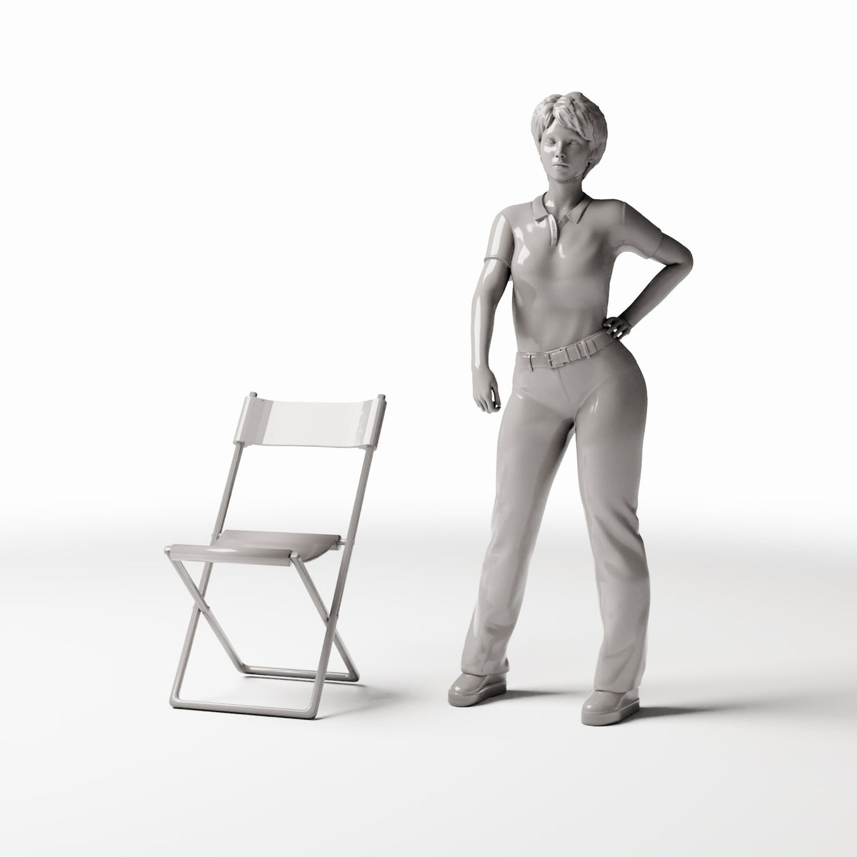 Photo produit de modélisme de diorama 1 : mobilier de diorama : chaise pliante de campagne (Réf. 272D)