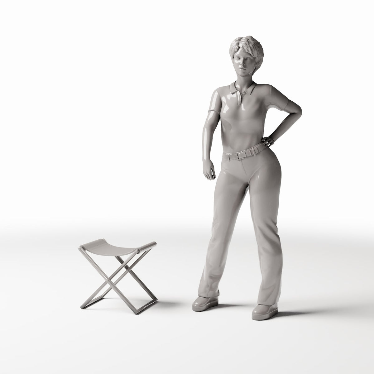 Photo produit de modélisme de diorama 1 : mobilier de diorama : chaise de campagne pliante (réf. 273D)