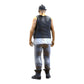 Figurine miniature : motard/membre de gang avec gilet et lunettes de soleil (n° 285)