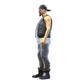 Figurine miniature : motard/membre de gang avec gilet et lunettes de soleil (n° 285)