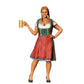 Figurine miniature Oktoberfest : Invités de la prairie : Femme avec tenue traditionnelle dirndl et chope de bière (n° 290)