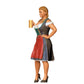 Figurine miniature Oktoberfest : Invités de la prairie : Femme avec tenue traditionnelle dirndl et chope de bière (n° 290)