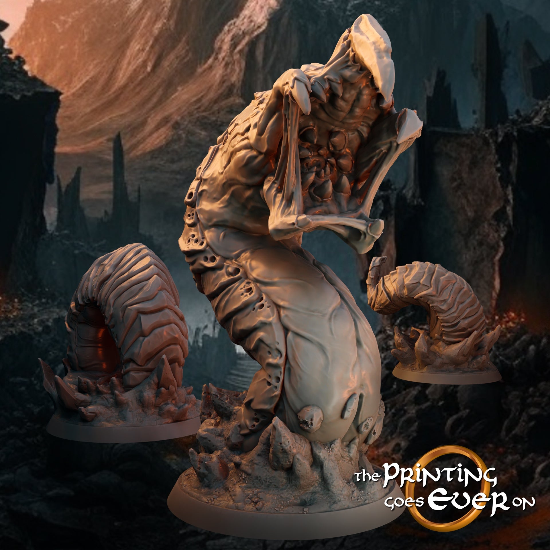 Photo de produit Tabletop 28mm The Printing Goes Ever On (TPGEO) 0 : Ver géant : Monstre des profondeurs