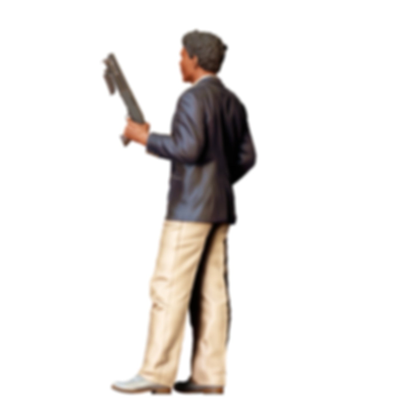 3DP Miniatures 3: Stehende Figur: Mann im Anzug mit Gewehr (Ref. Nr. 463)