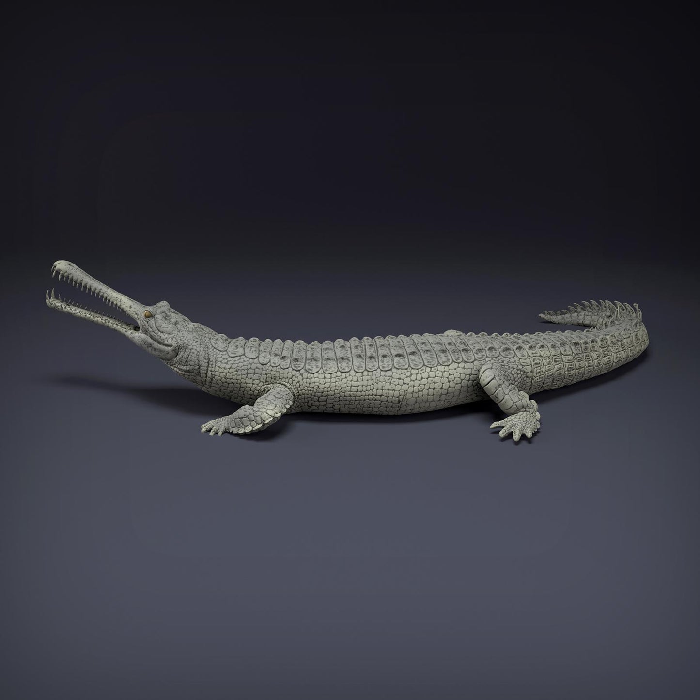 Photo de produit Figurine animale diorama, modélisme : 0 : Figurine animale de jungle : Gharial du Gange – Gharial (Réf 01_01_80)