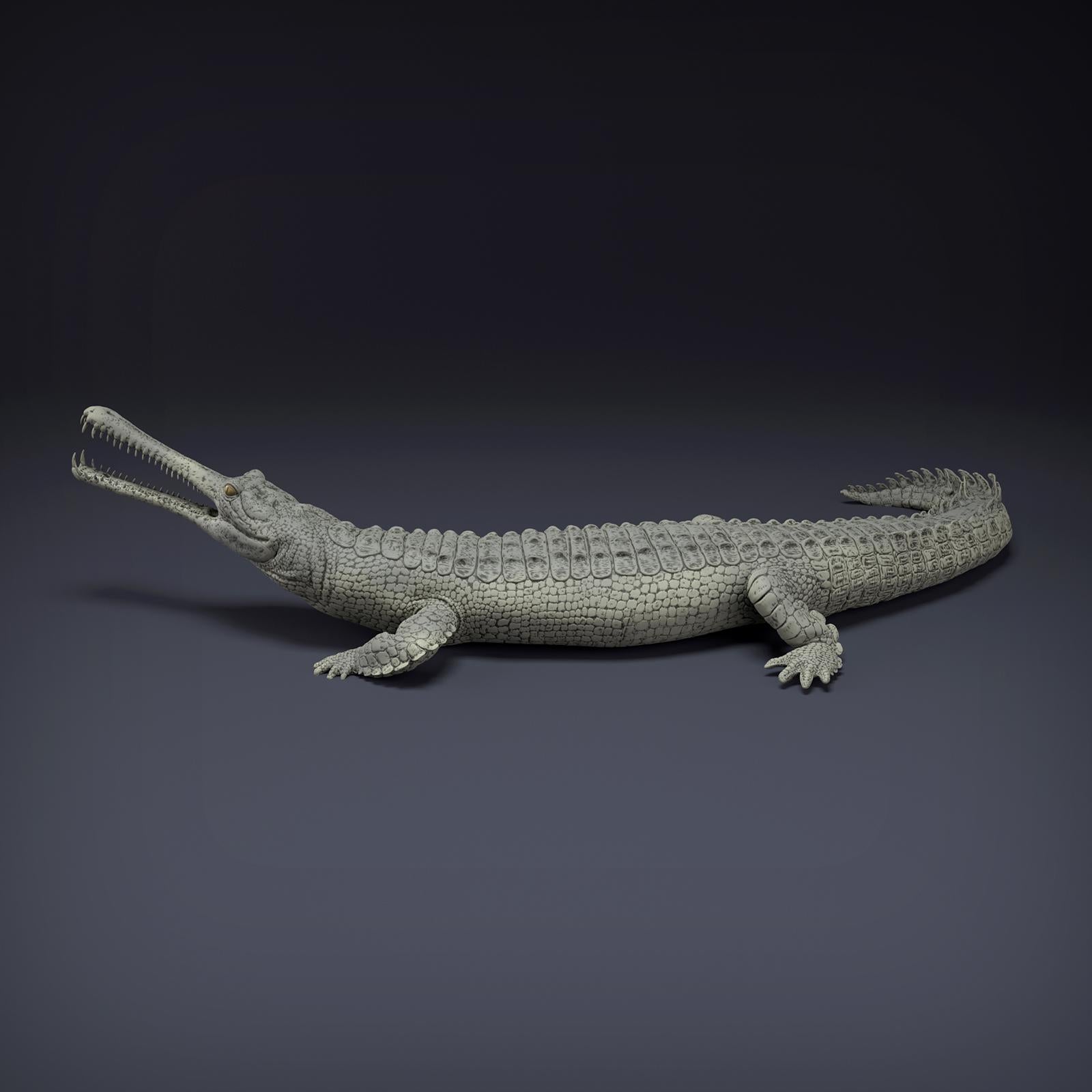 Photo de produit Figurine animale diorama, modélisme : 0 : Figurine animale de jungle : Gharial du Gange – Gharial (Réf 01_01_80)