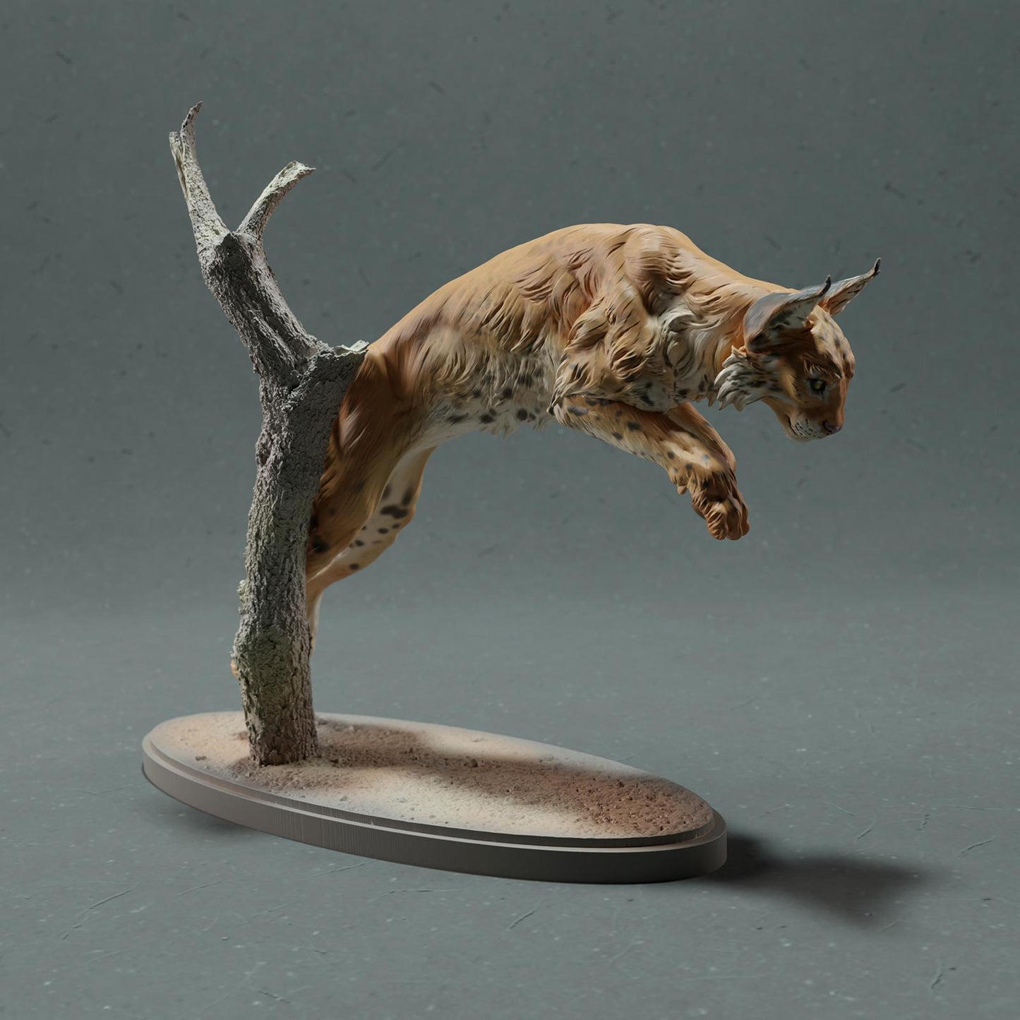 Photo du produit Figurine d'animal Diorama, Modélisme : 0 : Figurine de faune : Lynx – Lynx roux (Réf 01_01_76)