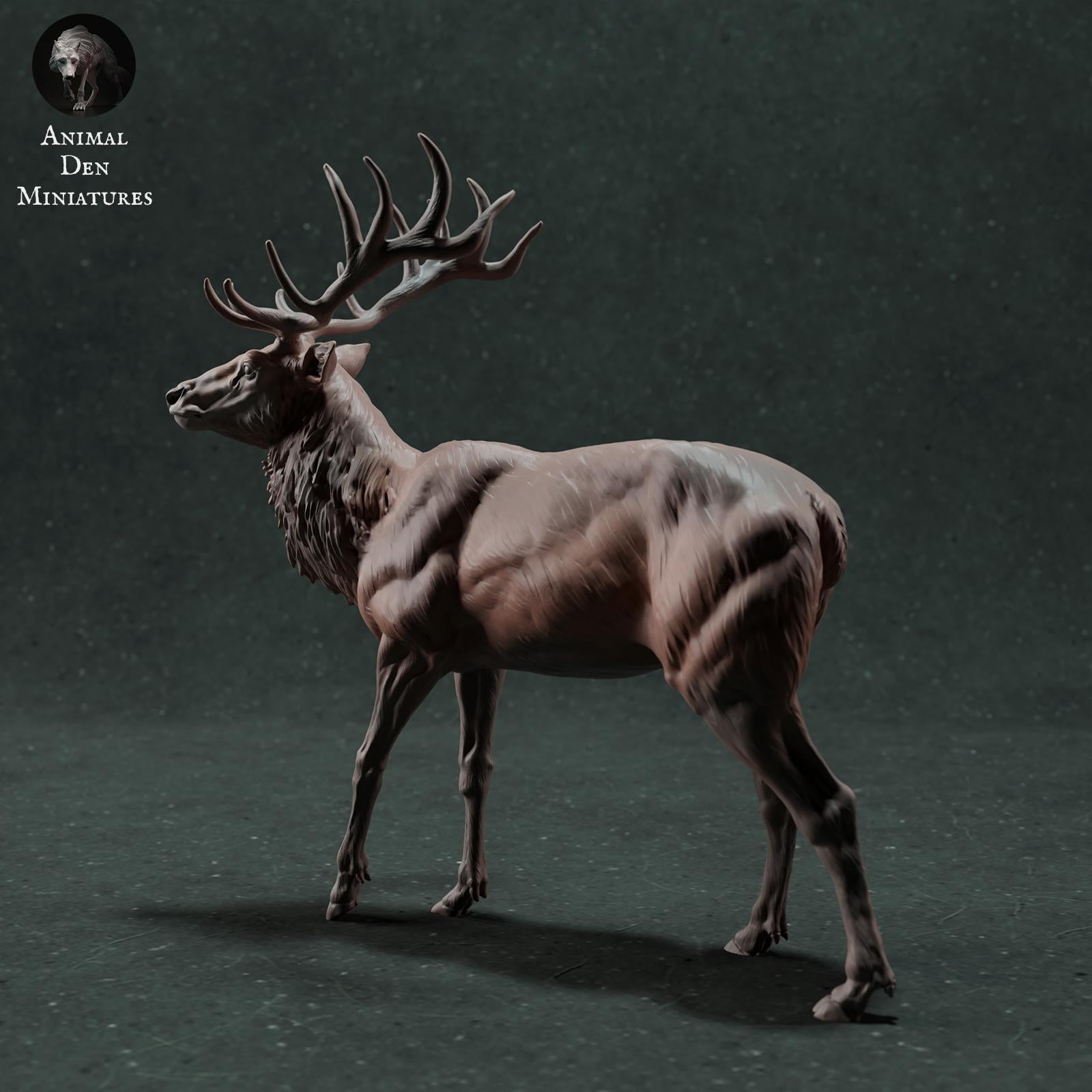 Photo de produit Figurine d'animal Diorama, Modélisme : 0 : Figurine de faune : Cerf élaphe – Cerf mâle (Réf 01_01_72)