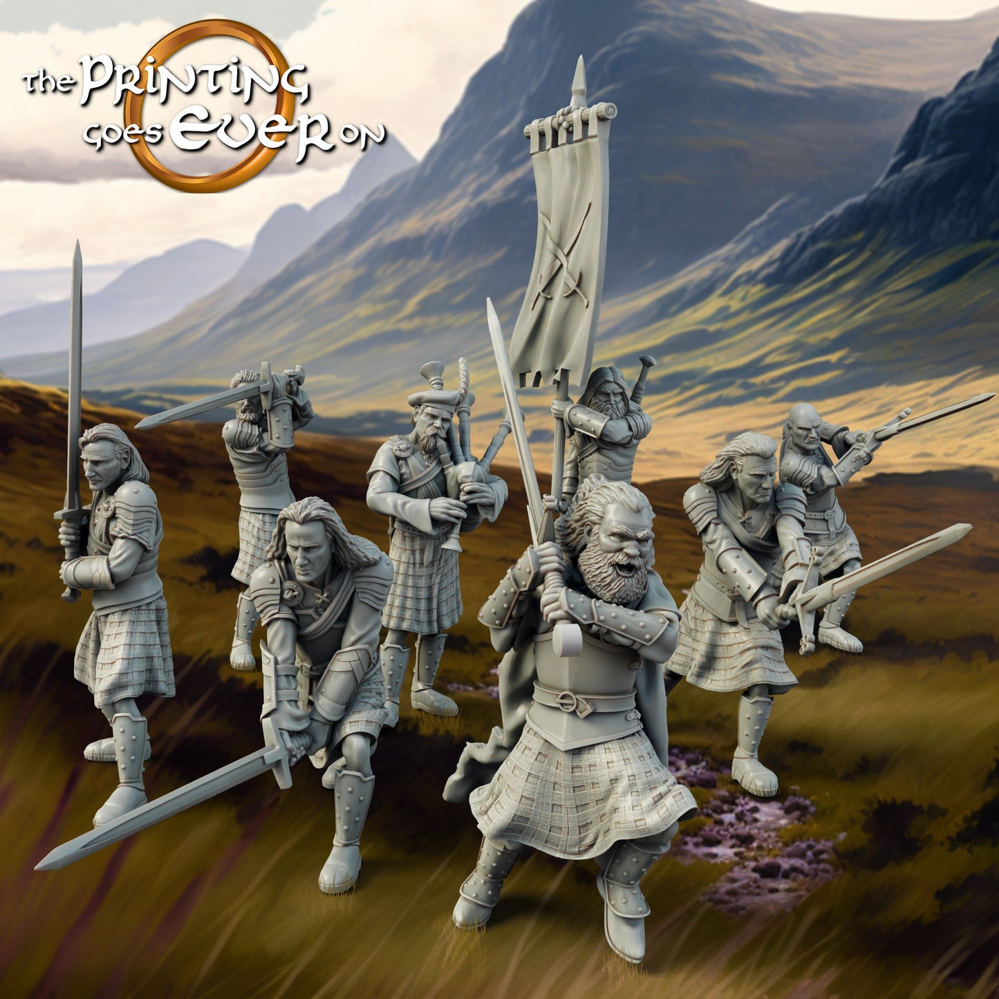 Photo de produit Tabletop 28mm The Printing Goes Ever On (TPGEO) 0 : Chevalier épéiste : Guerriers alliés - Défenseurs et confédérés