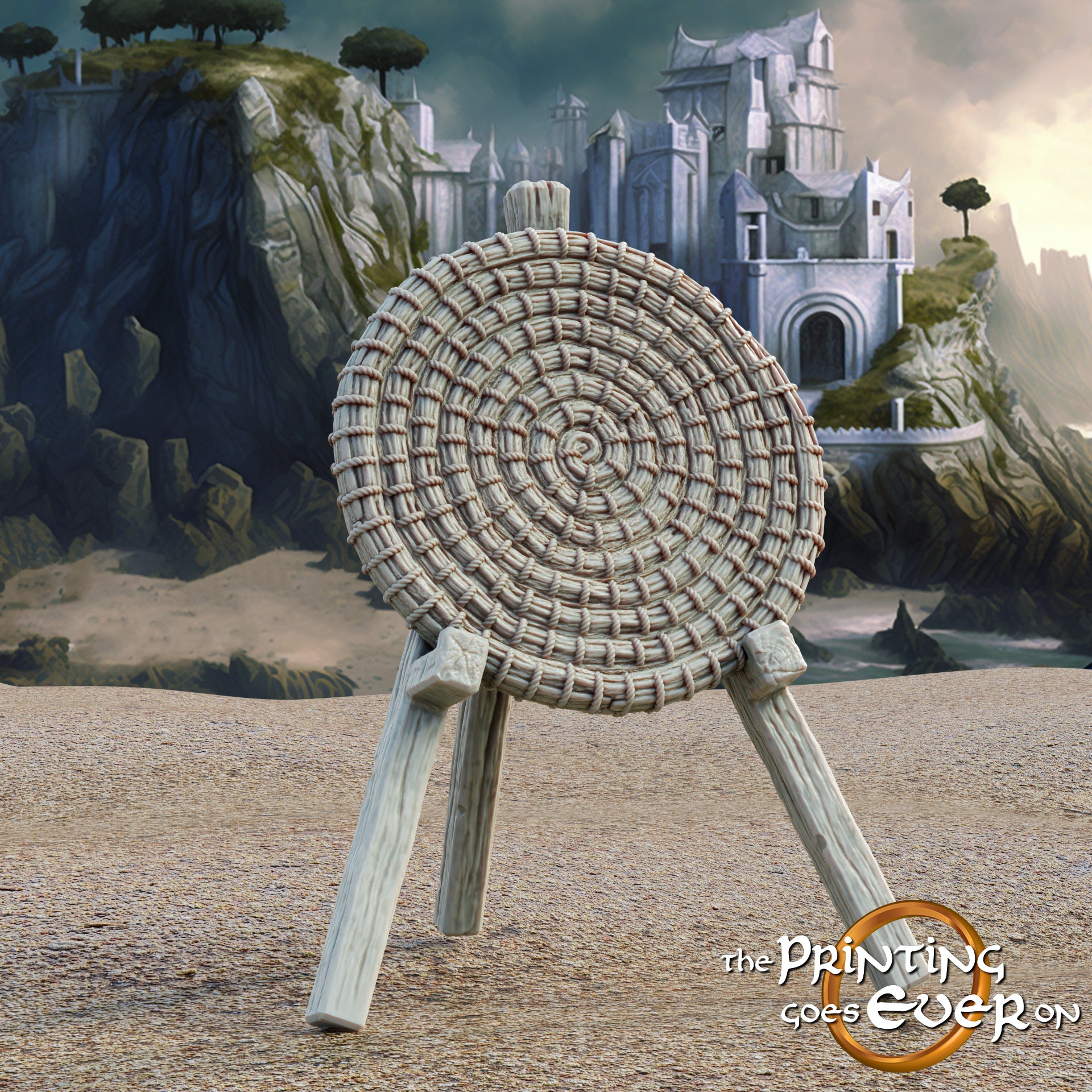 Photo de produit Tabletop 28mm The Printing Goes Ever On (TPGEO) 0: Cible de stand de tir à l'arc : Entraînement des soldats archers