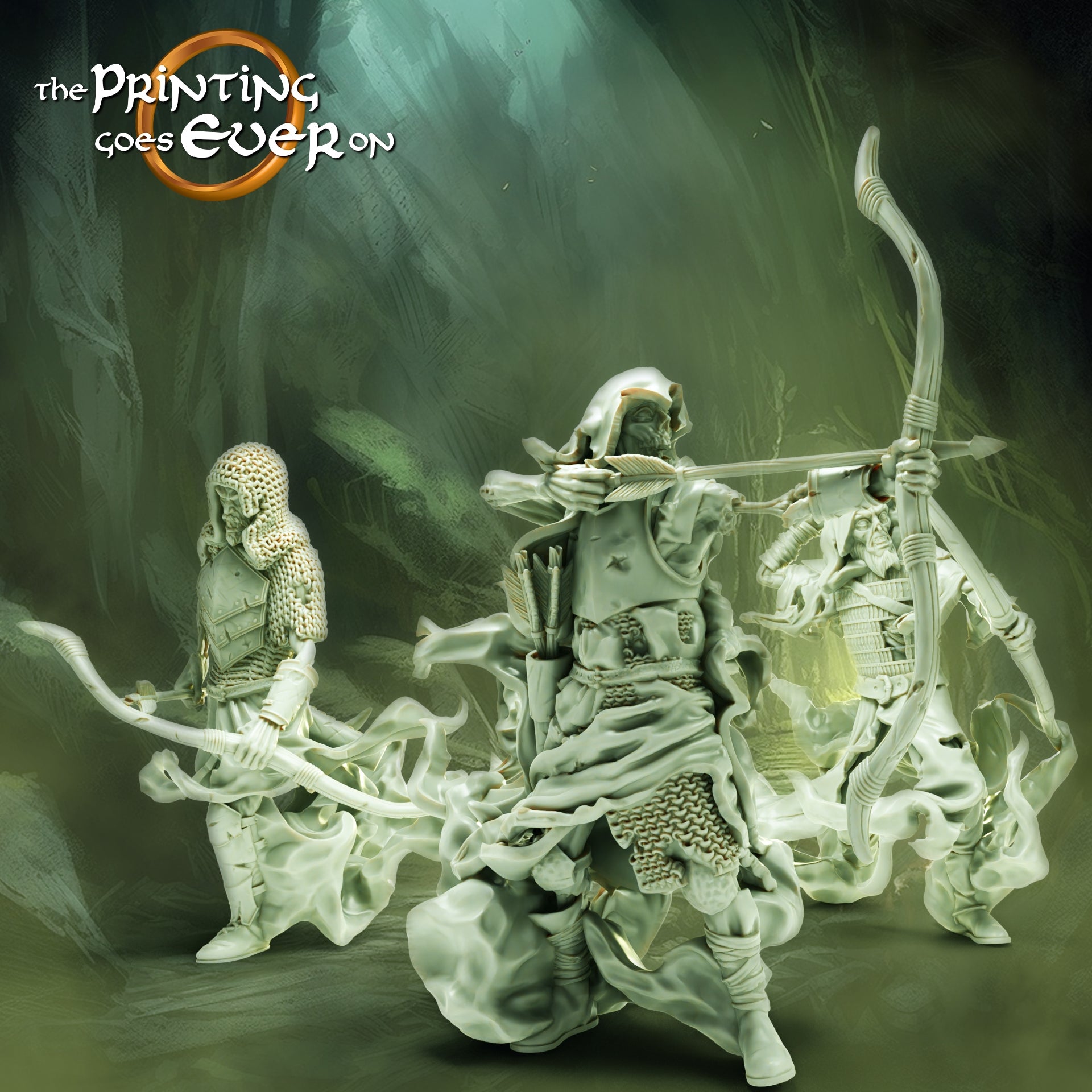 Photo du produit Tabletop 28mm The Printing Goes Ever On (TPGEO) 0: Fantôme Archers: Guerriers des Morts - Armée des Damnés et Voleurs