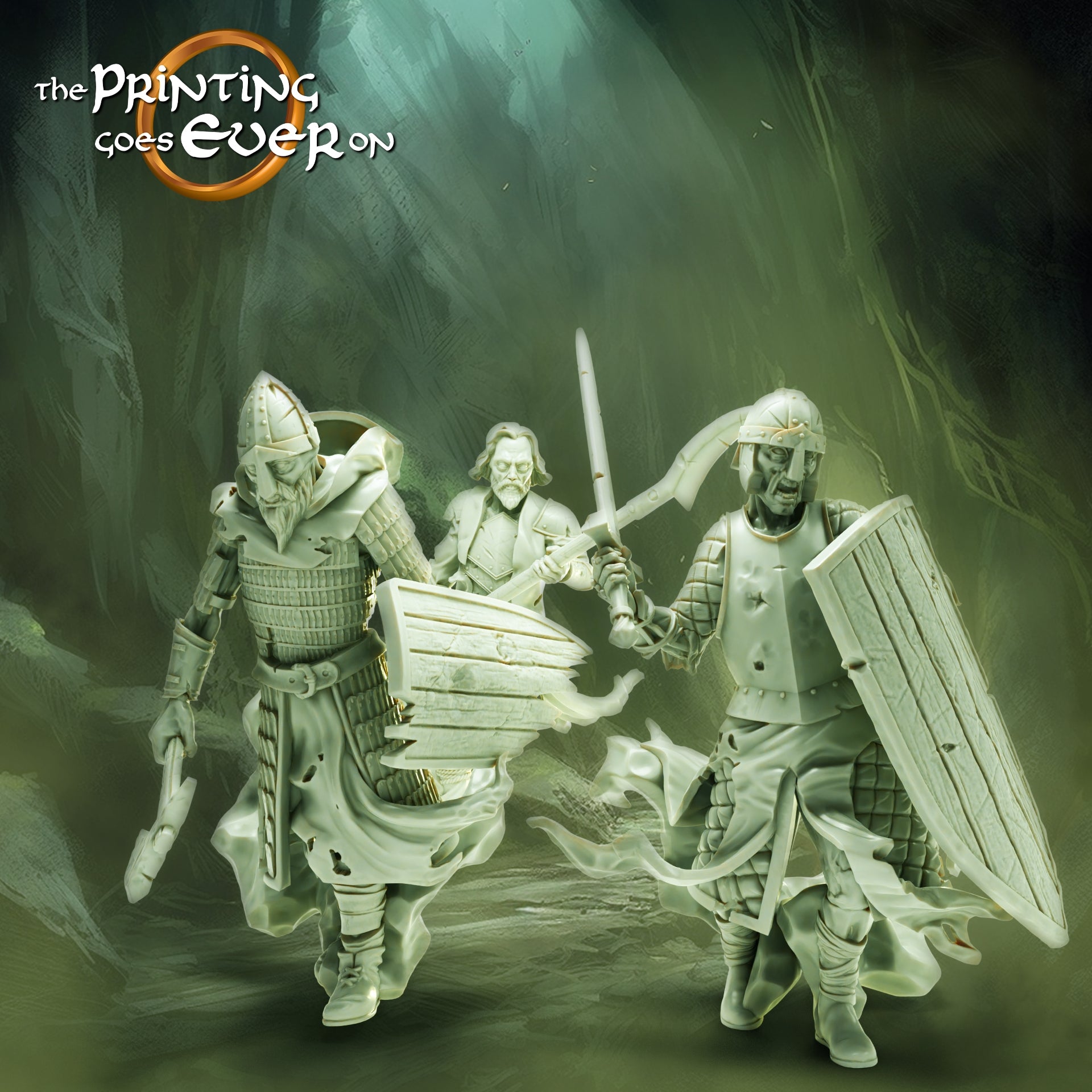 Photo du produit Tabletop 28mm The Printing Goes Ever On (TPGEO) 0: Esprit Mercenaire: Guerrier des Morts - Armée des Damnés et Voleurs
