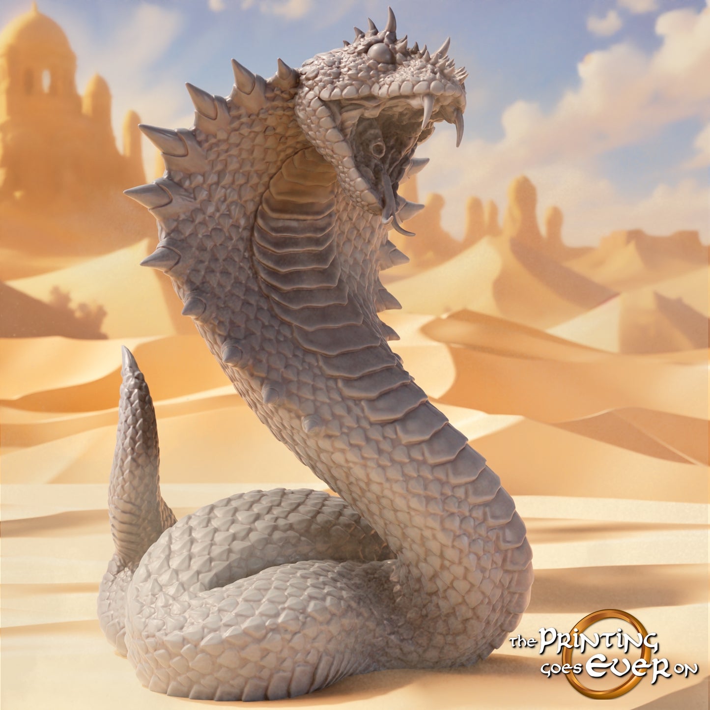 Photo de produit Tabletop 28mm The Printing Goes Ever On (TPGEO) 0: Serpent gigantesque : Terreur du désert - Animaux et monstres du désert