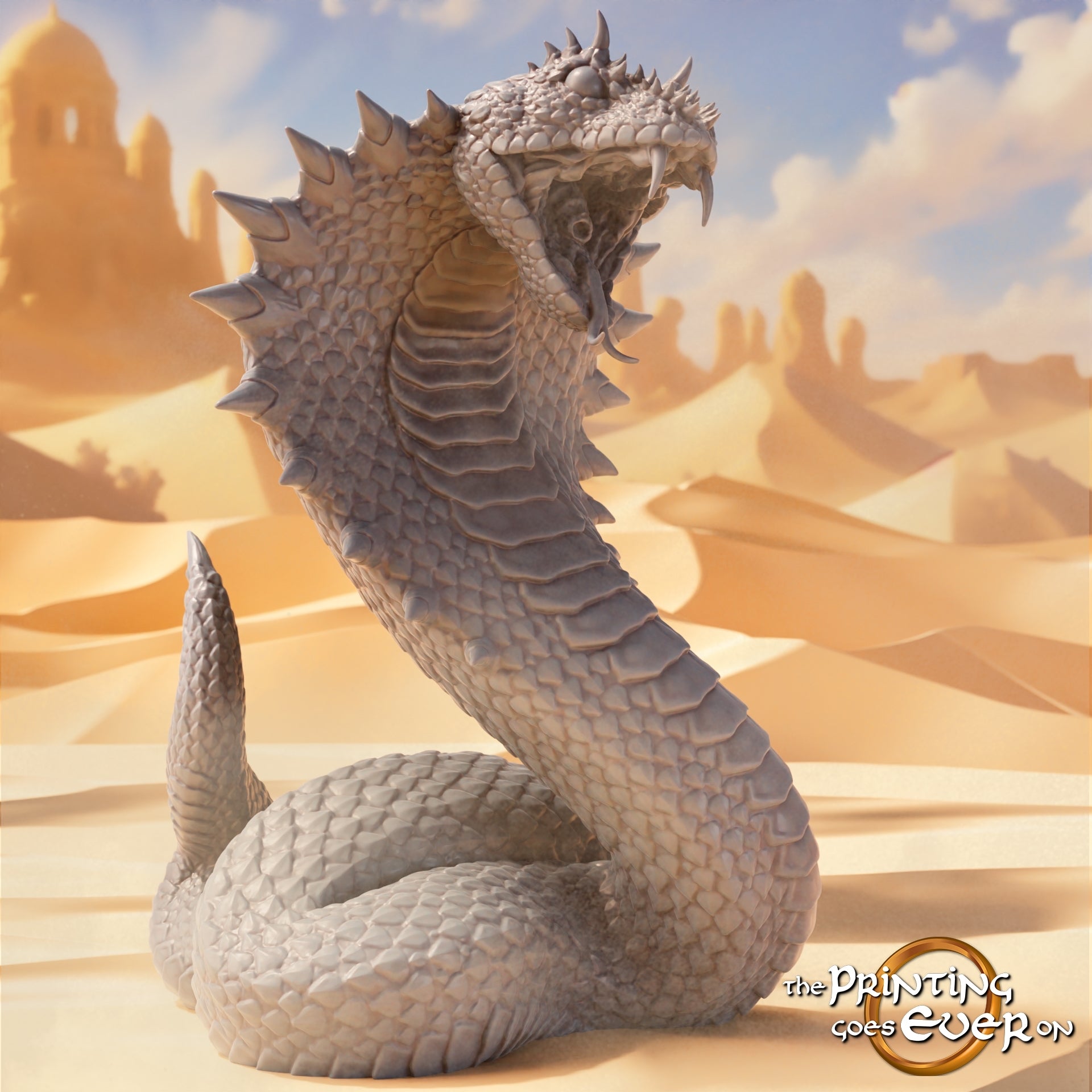 Photo de produit Tabletop 28mm The Printing Goes Ever On (TPGEO) 0: Serpent gigantesque : Terreur du désert - Animaux et monstres du désert