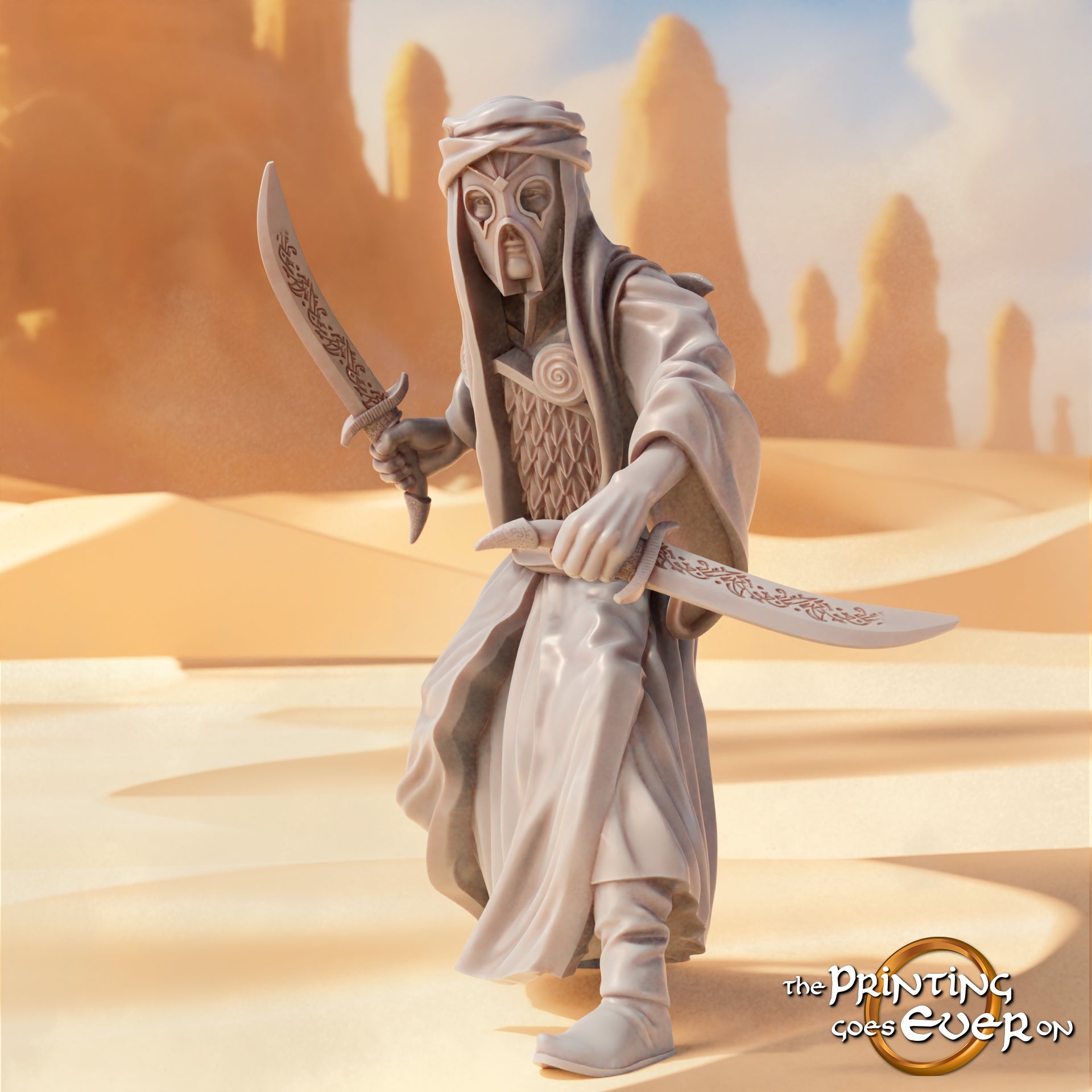 Produktfoto Tabletop 28mm The Printing Goes Ever On (TPGEO)  0: Assassinen des Ostens: Heimliche Schatten mit vergifteten Waffen - Orientalische Elitekrieger