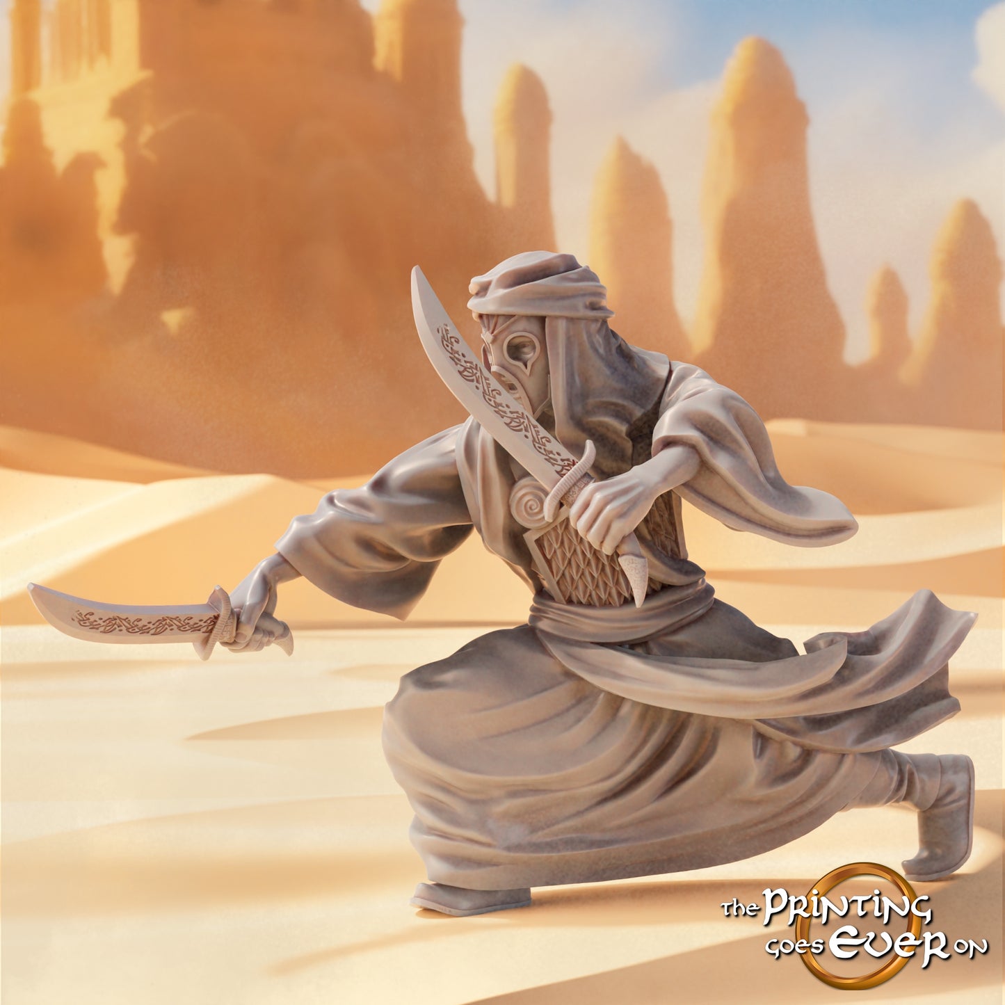 Produktfoto Tabletop 28mm The Printing Goes Ever On (TPGEO)  0: Assassinen des Ostens: Heimliche Schatten mit vergifteten Waffen - Orientalische Elitekrieger