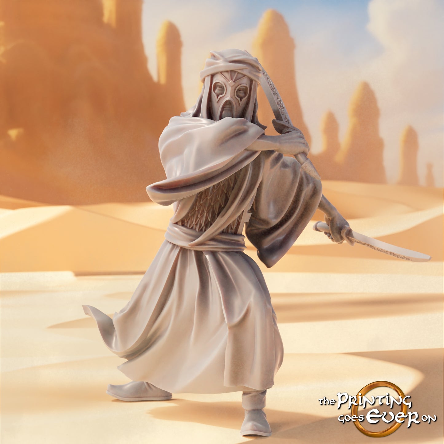 Produktfoto Tabletop 28mm The Printing Goes Ever On (TPGEO)  0: Assassinen des Ostens: Heimliche Schatten mit vergifteten Waffen - Orientalische Elitekrieger