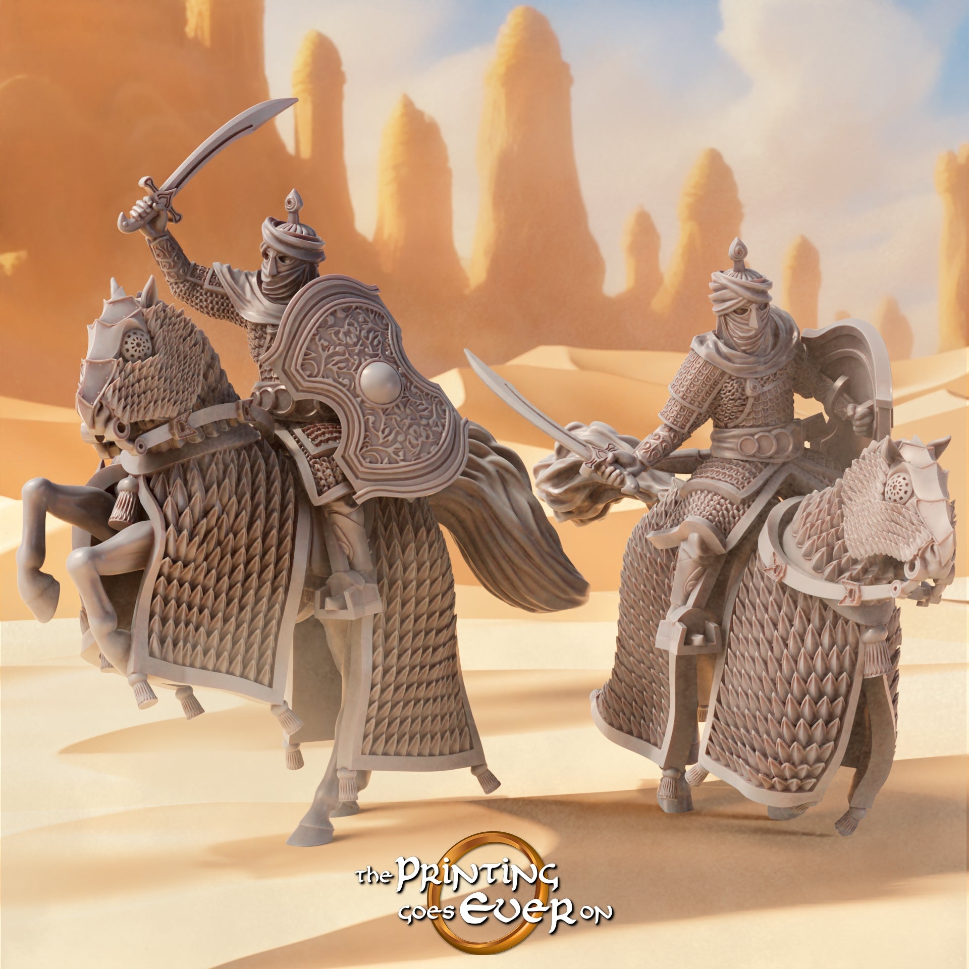 Photo du produit Tabletop 28mm The Printing Goes Ever On (TPGEO) 0 : Cavaliers orientaux : Guerriers expérimentés à cheval - Éclaireurs du Sultan