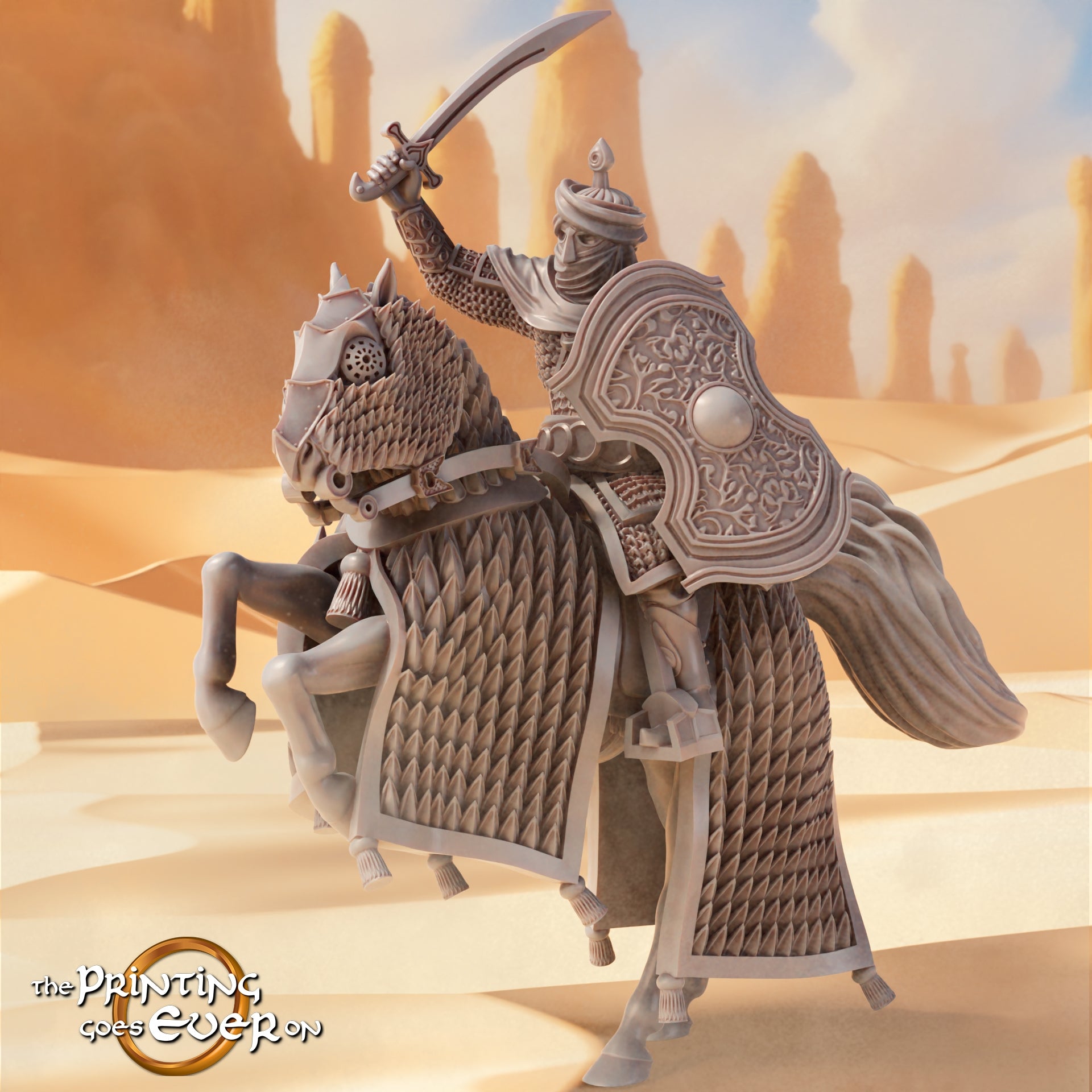 Photo du produit Tabletop 28mm The Printing Goes Ever On (TPGEO) 0 : Cavaliers orientaux : Guerriers expérimentés à cheval - Éclaireurs du Sultan