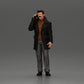 Diorama modélisme photo produit 0 : Figurine de diorama - homme turc en manteau avec col roulé, en train de téléphoner (Ref Nr. A78)
