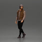 Diorama Modélisme Photo de produit 0 : Figurine de diorama : Homme barbu en vêtements d'hiver, marchant - Miniature de diorama (Ref Nr. A129)