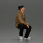 Diorama modélisme photo produit 1 : Figurine de diorama : Homme hip-hop assis avec veste, casquette et baskets (Ref Nr. A62)