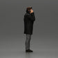 Diorama modélisme photo produit 2 : figure de diorama - homme turc en manteau avec col roulé, en train de téléphoner (Ref Nr. A78)