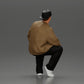 Diorama modélisme photo produit 2 : Figurine de diorama : Homme hip-hop assis avec veste, casquette et baskets (Ref Nr. A62)