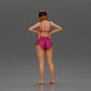 Diorama modélisme photo produit 3 : Figurine diorama : Figurine miniature debout en tenue d'été avec casquette, shorts, pieds nus sur la plage (Ref Nr. A108)