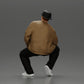 Diorama modélisme photo produit 3 : Figurine diorama : Homme hip-hop assis avec veste, casquette et baskets (Ref Nr. A62)