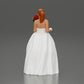Diorama Modélisme Photo de produit 4 : Figurine de diorama : Miniature mariée en robe blanche longue avec bouquet de fleurs (Ref Nr. A132)