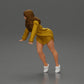 Diorama modélisme photo produit 4 : Miniature diorama : Femme en chemise longue, pose dynamique en avant sur la pointe des pieds (Ref Nr. A121)