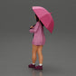 Diorama modélisme photo produit 4 : Figurine féminine de diorama en cardigan ouvert et shorts avec parapluie (Ref Nr. A92)