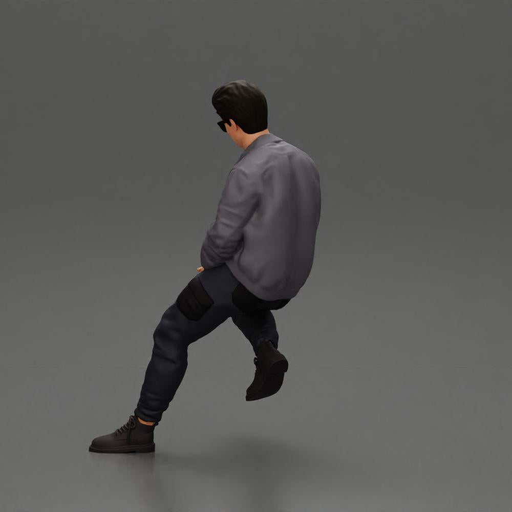 Diorama Modélisme Photo de produit 4 : Figurine de diorama : Homme assis dans une voiture, veste et lunettes de soleil (Ref Nr. A107)