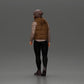 Diorama modélisme photo produit 4 : Figurine diorama : Homme barbu en vêtements d'hiver, marchant - Miniature diorama (Ref Nr. A129)