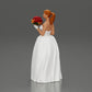 Diorama modélisme photo produit 5 : Figurine diorama : Miniature mariée en robe blanche longue avec bouquet de fleurs (Ref Nr. A132)