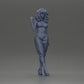 Diorama modélisme photo produit 6 : Figurine : Femme debout avec des cheveux bouclés en tenue verte, en pose (Ref Nr. A130)