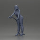 Diorama modélisme photo produit 6 : Figurine diorama : Mécanicienne avec pistolet de remplissage en salopette rouge - figurine diorama debout (Ref Nr. A136)