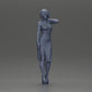 Diorama modélisme photo produit 6 : Figurine diorama féminine en mini-robe, cheveux courts, main sur le cou, collier (Ref Nr. A99)