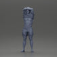 Diorama modélisme photo de produit 6 : Miniature debout : homme musclé en short tirant un T-shirt par-dessus la tête (Ref Nr. A90)