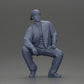 Diorama modélisme photo produit 6 : Figurine diorama : Homme hip-hop assis avec veste, casquette et baskets (Ref Nr. A62)