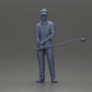 Diorama modélisme photo produit 6 : Figurine de diorama : Miniature golfeur debout avec casquette, gant et club de golf - Figurine de diorama (Réf n° A143)
