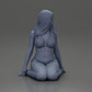 Diorama modélisme photo produit 7 : Figurine miniature femme à genoux en bikini, assise sur une base plate - Diorama de plage (Ref Nr. A83)