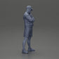 Diorama modélisme photo produit 7 : Figurine : homme les bras croisés, casquette, veste, shorts, chaussures de sport (Ref Nr. A125)