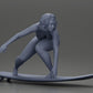 Diorama Modélisme Photo de produit 7 : Miniature diorama : Surfeuse à genoux en bikini sur planche de surf, seule (Ref Nr. A119)