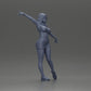 Diorama modélisme photo produit 7 : Figurine diorama : femme dynamique en tenue de sport rouge, pose debout, baskets (Ref Nr. A124)