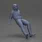 Diorama modélisme photo produit 7 : Figurine miniature assise, homme en vêtements historiques avec chapeau et bretelles (Ref Nr. A84)